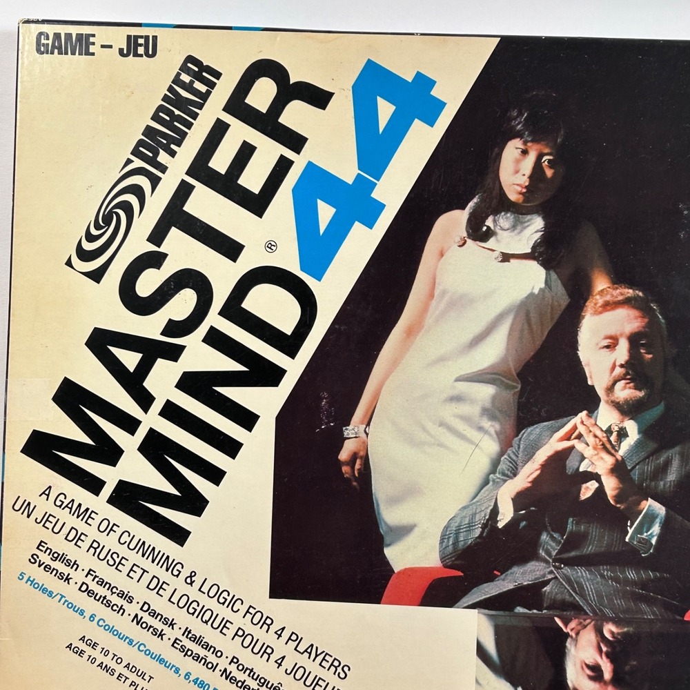 Vintage 1972 Master Mind 44 Parker Brothers Invicta Board Game Cunning & Logic